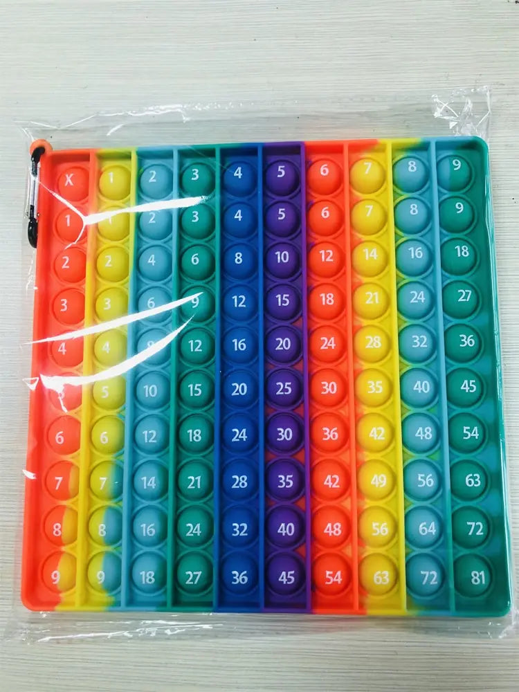 24cm Big Size Digital Multiplication Table Montessori Push Bubble Kids Toy Arithmetic Teaching Aids Educational Learning Toys
