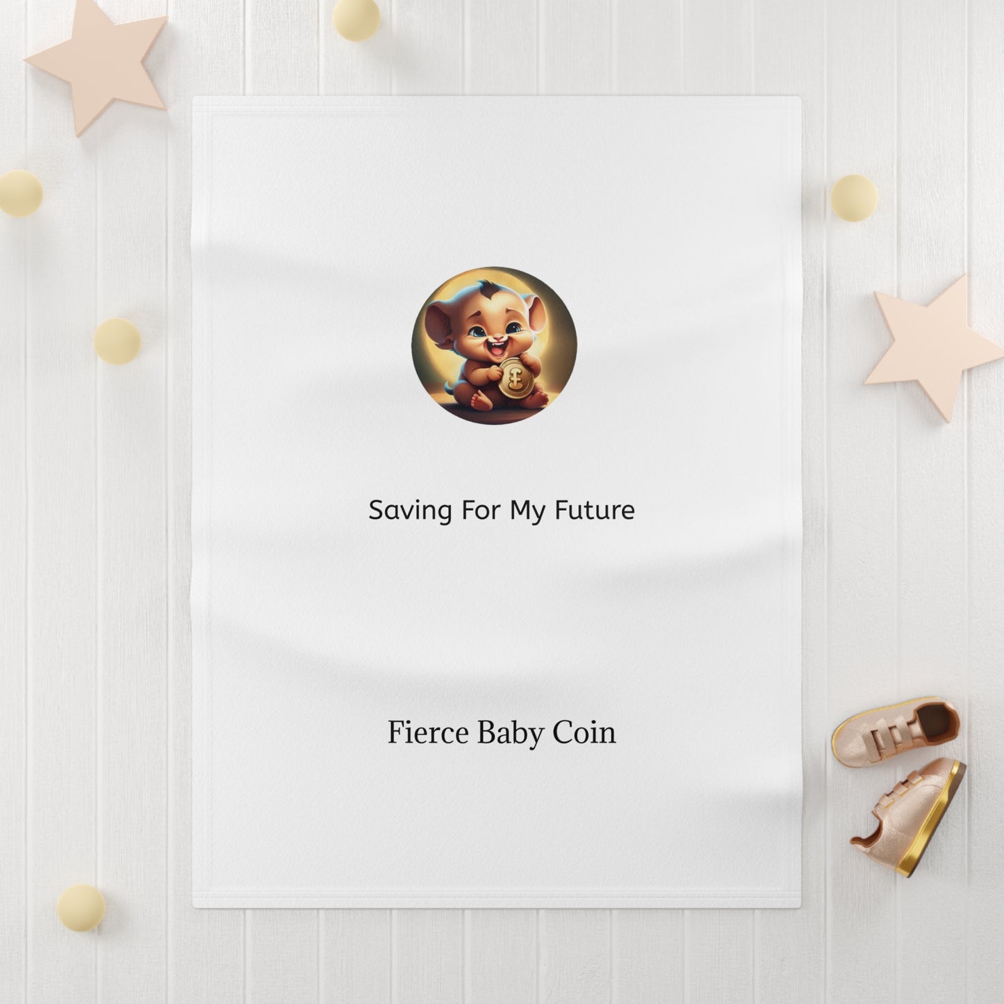 Fierce Baby Coin Soft Fleece Baby Blanket