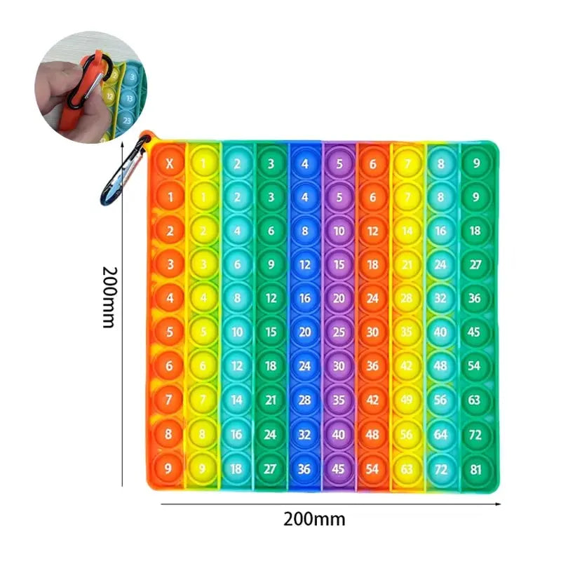 24cm Big Size Digital Multiplication Table Montessori Push Bubble Kids Toy Arithmetic Teaching Aids Educational Learning Toys
