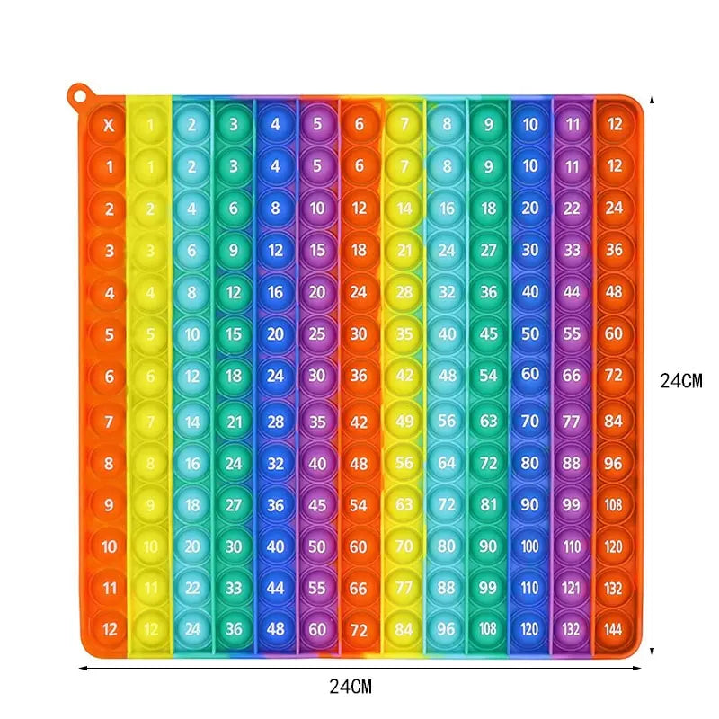 24cm Big Size Digital Multiplication Table Montessori Push Bubble Kids Toy Arithmetic Teaching Aids Educational Learning Toys