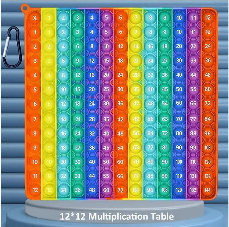 24cm Big Size Digital Multiplication Table Montessori Push Bubble Kids Toy Arithmetic Teaching Aids Educational Learning Toys