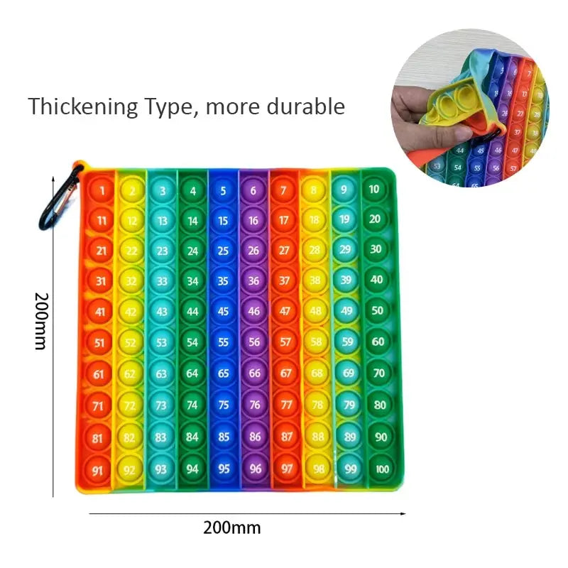 24cm Big Size Digital Multiplication Table Montessori Push Bubble Kids Toy Arithmetic Teaching Aids Educational Learning Toys